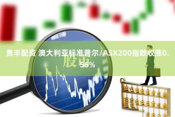 贵丰配资 澳大利亚标准普尔/ASX200指数收涨0.56%